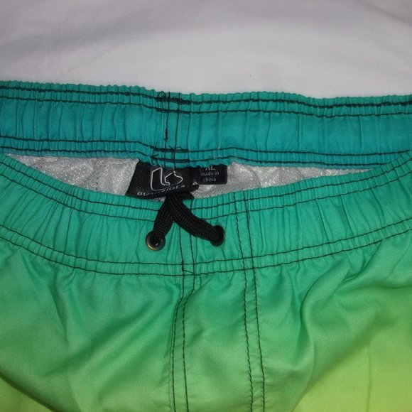 Burnside Lime and Charcoal Swim Shorts - Picture 7 of 7